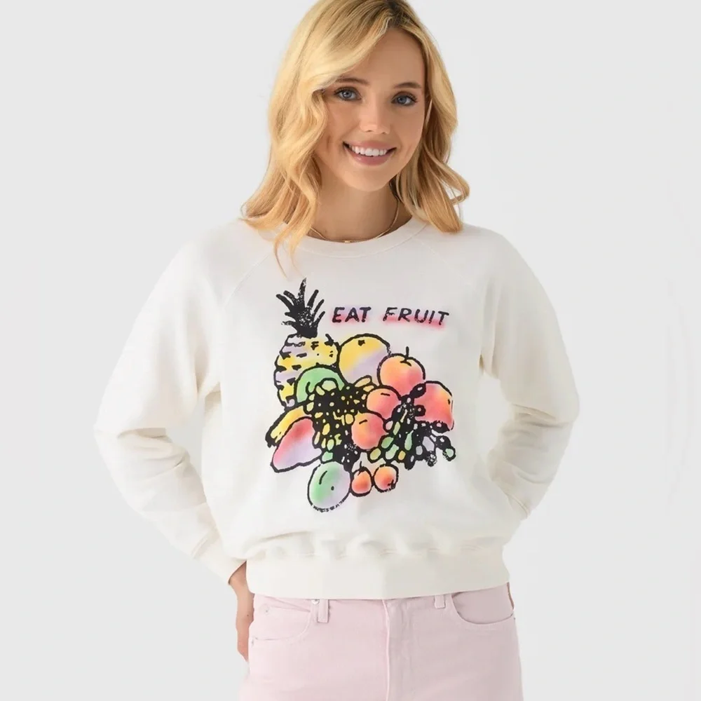 MOTHER White Cotton Sweatshirt | The Concert crew L